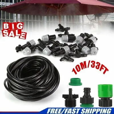 33FT Outdoor Patio Water Mister Mist Nozzle Misting Cooling System Fan Cooler US • $11.03