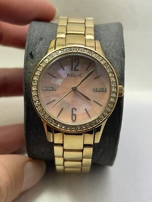 $9.99 • Buy Relic ZR12174 Women's Stainless Steel Analog Rose Gold Dial Quartz Watch R13