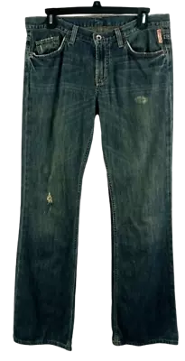 X2 Denim Laboratory Blue Denim Spandex Stretch Multi Pockets Bootcut Jeans W31 • $14.39
