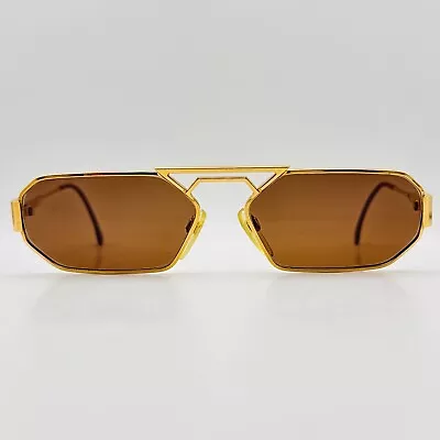 Pascal Morabito Sunglasses Men's Women's Angular Gold Vintage 80s Model Elea NOS • $462.55