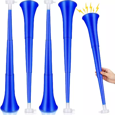 4 Pieces Collapsible Stadium Horn 24 Inch Vuvuzela Plastic Trumpet Horn Blow Hor • $30.70