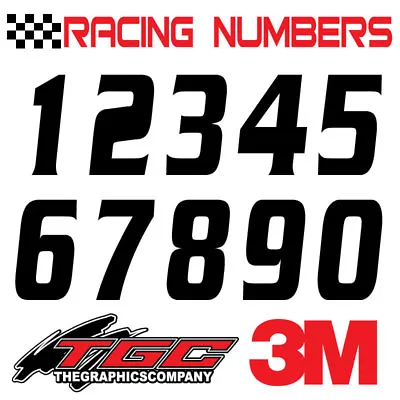 Racing Numbers Vinyl Decals Stickers Boat Car BMX Bike Off Road Sprint Quad Serp • $9.98