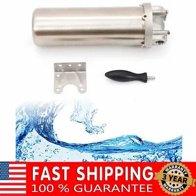 304 Stainless Steel Heavy Duty Water Filter Housing For 10  Cartridges 3/4  Npt • $41