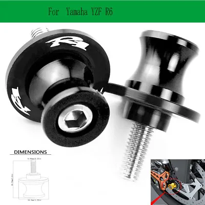 Motorcycle Accessories M6 Swingarm Spools Slider Stand Screws For Yamaha YZF R1 • $8.69