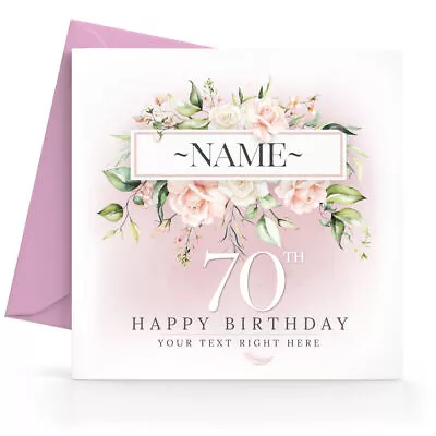 Personalised 70th Birthday Card Female Sister Friend Wife Mum Mother Grandma • £2.95