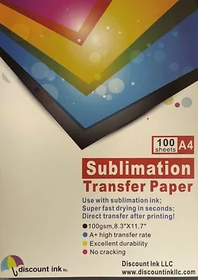 2x100 Sheets A4 Sublimation Heat Transfer Paper For Inkjet Printer Mug T-shirt • $18.99