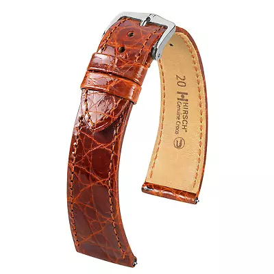 HIRSCH Genuine Croco Real Caiman Crocodile Leather Watch Strap - Quick Release • $215.95