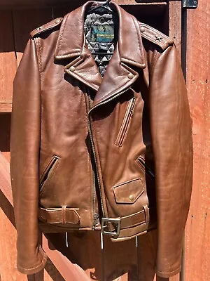 Schott NYC Perfecto 519 Motorcycle Leather Jacket Size Medium • $499