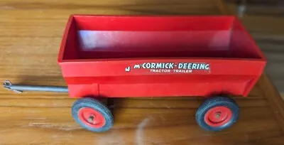 Vtg McCormick Deering Tractor Trailer Toy Car International Harvester Plastic • $19.99