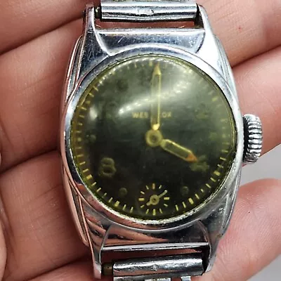 Vintage Westclox Watch Military Black Dial  • $44.99