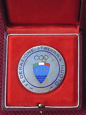  Italy - The Italian Olympic Swimming Federation Plaque In Original Box • $23.49