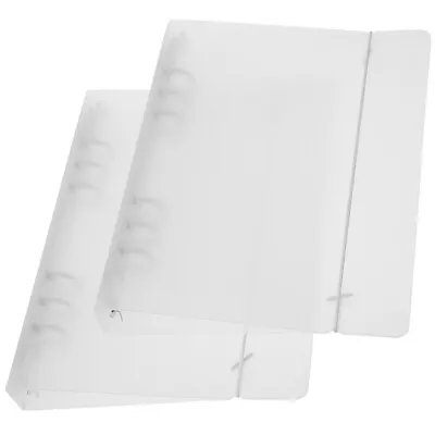  2 Pcs Transparent Loose-leaf Book Notebook Binder Plastic A4 Envelopes Manager • £13.99