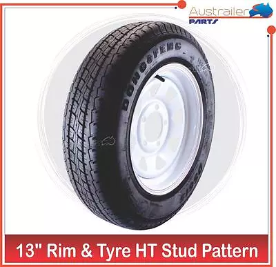 Rim & Tyre 14 Inch Sunrasia Holden Ht Stud Pattern 14  Light Truck 185 R 14 C • $135