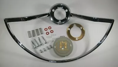 1960-1971 Vw Bug Beetle Ghia T3 Chrome Horn Ring W/ Horn Button & Mounting Kit • $69.85