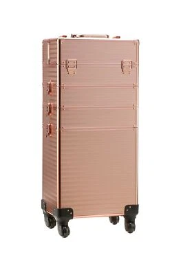 $126.99 • Buy Rolling Train Case 4-in-1 Portable Makeup Train Case Professional Cosmetic Or...