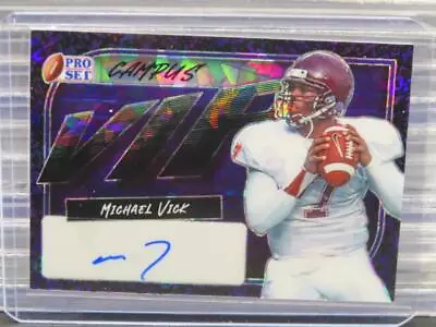 2023 Leaf Pro Set Metal Michael Vick Campus VIP Purple Crystals Auto #2/7 #MV1 • $6.57