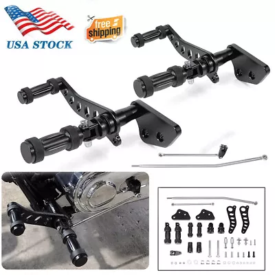 Black Forward Controls Foot Pegs Kit For Harley Dyna Super Glide Low Rider 00-15 • $137.74