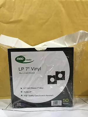 50 X 7'' Vinyl Singles Black Record Covers Card Records Sleeves New Empty Cover • £14.99