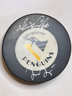 Signed Official NHL Pittsburgh Penguin Hockey Puck Mario Lemieux & Jaromir Jagr • $949.99