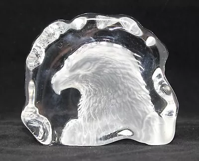 Cristal D'arques Lead Crystal Etched Eagle Head Paperweight France • $9.75