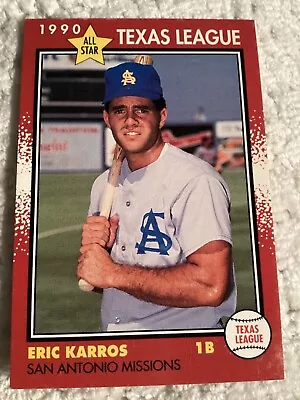1990 Grand Slam #1 Eric Karros Texas League All Star San Antonio Missions-Dodger • $5.99