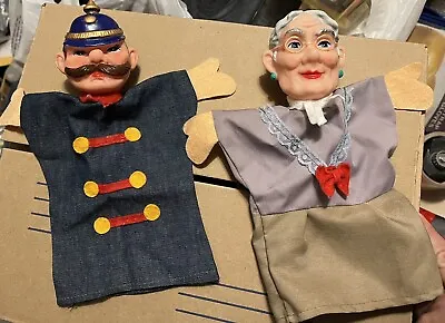 $39.99 • Buy 2 Hand Puppets Mister Rogers Neighborhood Policeman & Granny Vintage Cop/Grandma