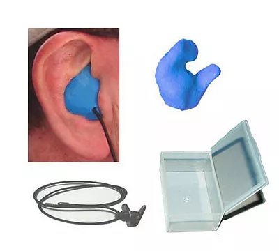 Custom Molded Ear Plugs BLUE Case And Lanyard New Material • $20