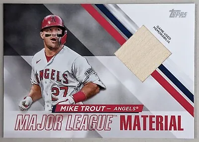 2024 Topps Series 1 .. MIKE TROUT .. Major League Material BAT Relic .. Angels • $19.99