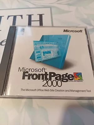 Microsoft Office FrontPage 2000 Upgrade Product Key 2 CDs Set In Original Case! • $5.35