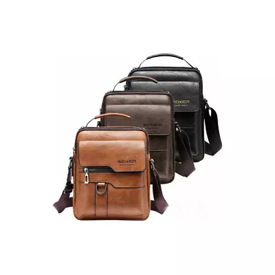 Men Leather Hiking Shoulder Bag Crossbody Bag Business Messenger Bag Handbag • $29.99