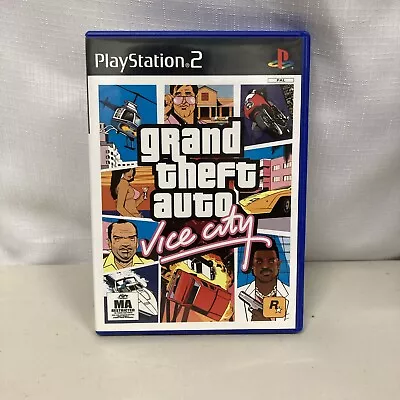 GRAND THEFT AUTO Vice City Playstation 2  PAL Video Game W/ Manual Free Postage. • $29.95