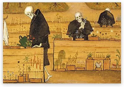 The Garden Of Death Print - Hugo Simberg Canvas Poster - Skull Wall Decor • $28.90