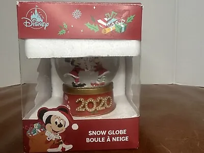 Disney Store 2020 Snow Globe Christmas Holiday Santa Claus Mickey And Minnie  • $24