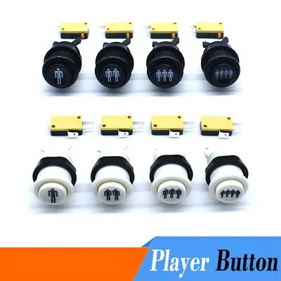 HAPP Style Arcade Push Button Game 1 2 3 4 Players Start Microswitch JAMMA MAME • $5.99