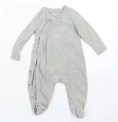 Gap Baby Grey Cotton Babygrow One-Piece Size 0-3 Months • £7.50