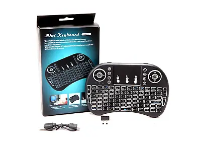 I8 2.4GHz Mini Wireless Keyboard With Touchpad QWERTY LED Backlit Mouse USB • $10.99