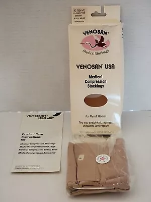 VENOSAN USA CLOSED TOE MID THIGH COMPRESSION STOCKINGS UNISEX SIZE V 20-30 MmHg • $19.99