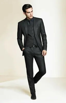 Men Suit 3 Piece Black Slim Fit Formal Prom Party Groom Tuxedo Wedding Suit • $97.20