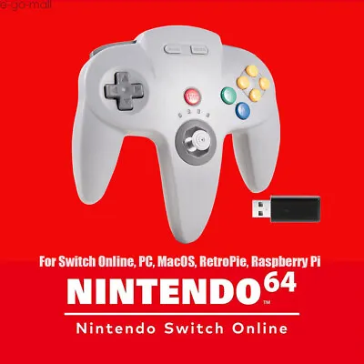 2.4GWireless N64 Controller For Switch Online NSO PC Mac Raspberry Pi Window • $10