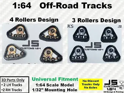 Off-Road / Snow Tracks - Set Of 4 - Hot Wheels / Matchbox  1:64 Scale Models • $6