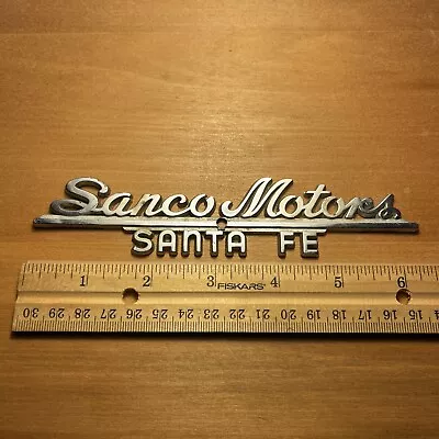 Vintage SACNO MOTORS SANTA FE NM Dealership Emblem Car Dealer Badge Metal Trim • $65