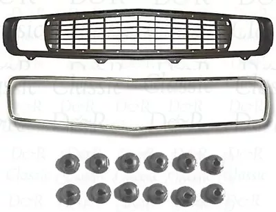 1969 Camaro RS Rally Sport Grill + Chrome Molding SS Z28 69 Grille Hidden Lights • $179.95