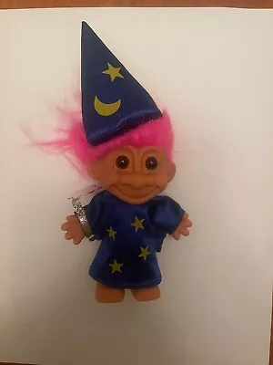 Vintage RUSS Troll Doll 5  Wizard Pink Hair Toy Fantasy Outfit Brown Eyes • $15