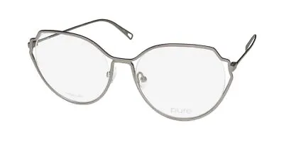 New Marchon Airlock Pure 5001 Eyeglass Frame Gray Womens Oval 033 53-17-135 • $59.95