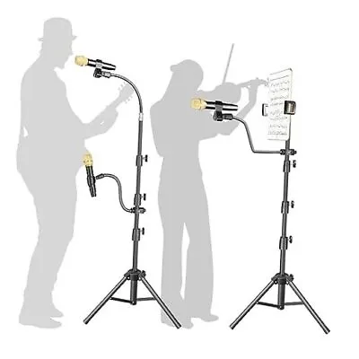  Microphone Stand TripodGooseneck Mic Stand Adjustable Height From 21” To  • £42.50
