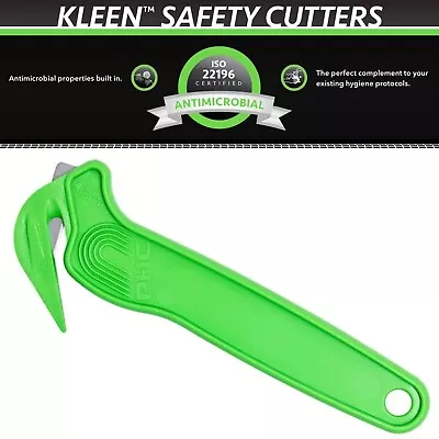 Safety Cutter Box Cutter PHC DFC364X Kleen Antimicrobial Green Film Cutter • £3.99