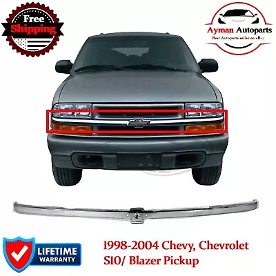 New Grille Molding Trim For 1998-2004 Chevrolet S10 Pickup Front Chrome 12470331 • $60.65