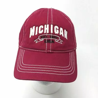 MIchigan Adjustable Hat Golf Dad Maroon EST 1837 USA NCAA College • $13.95