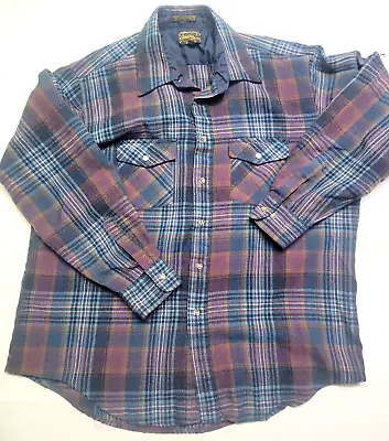 $19.99 • Buy Country Squire Men's Sz XL 17-17 1/2 Casual Multicolor Plaid Long-Sleeve FLANNEL