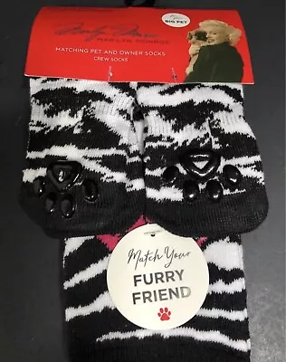 Marilyn Monroe Matching Pet Owner Socks Womens OS & LG Dog ZEBRA Kiss Free Ship • $11.99